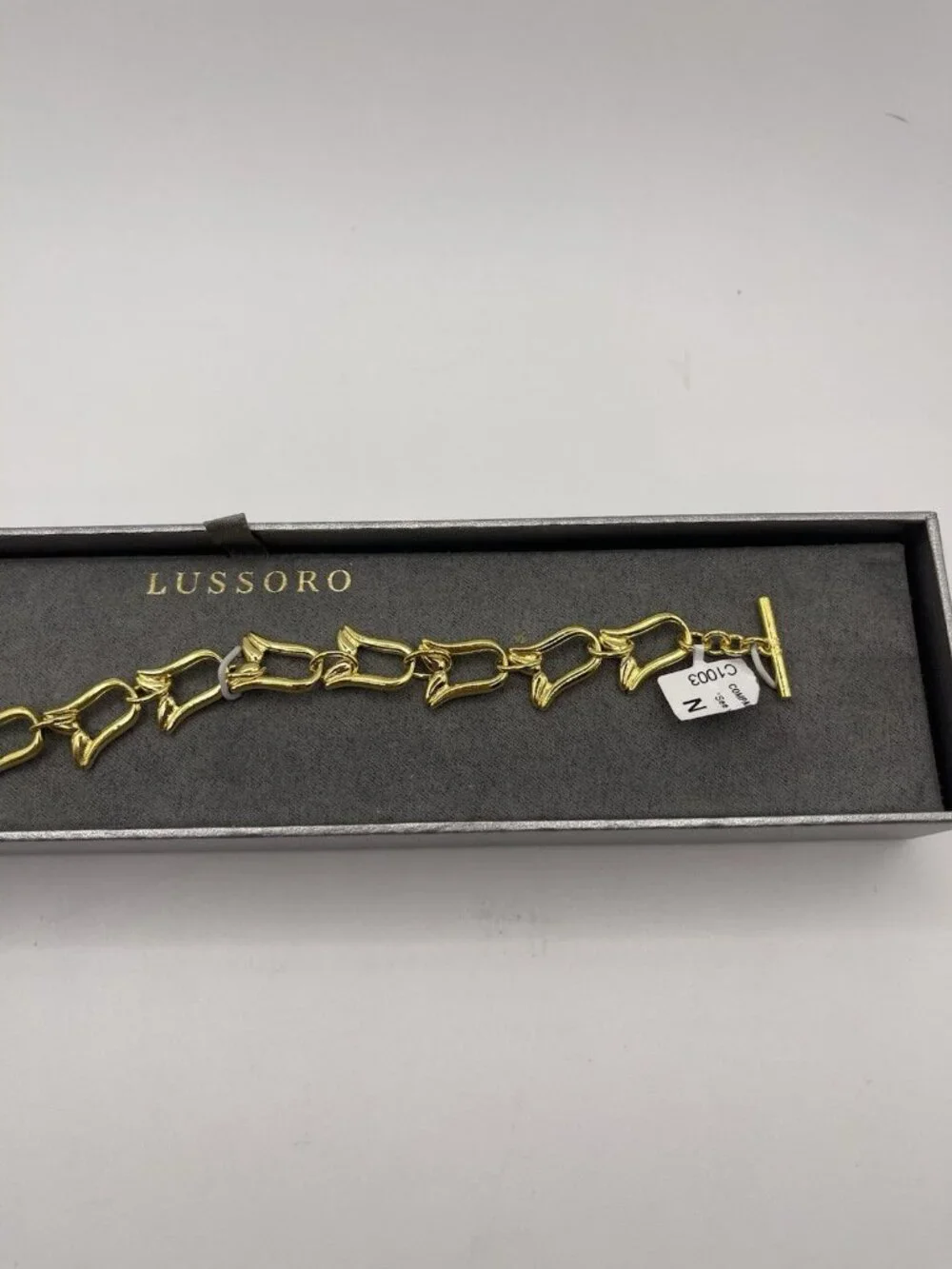 Lussoro 18KT Gold Plated‎ Floral Bracelet Womens Jewelry New Wrist Formal 7 Inch